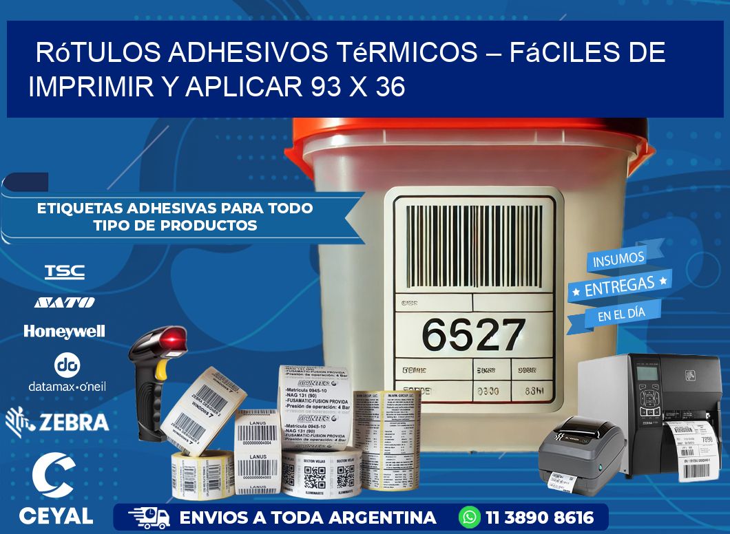 Rótulos Adhesivos Térmicos – Fáciles de Imprimir y Aplicar 93 x 36