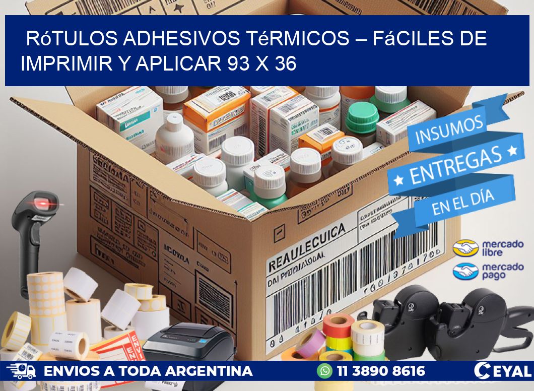 Rótulos Adhesivos Térmicos – Fáciles de Imprimir y Aplicar 93 x 36