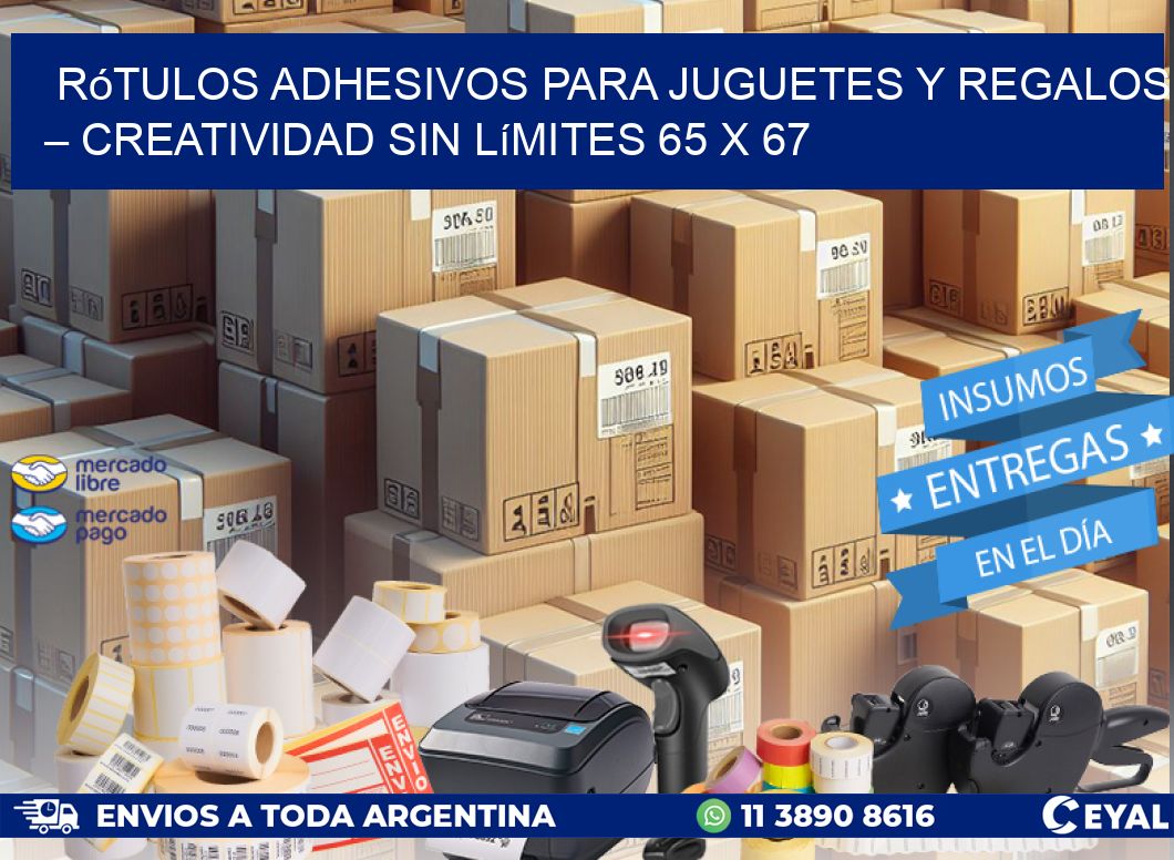 Rótulos Adhesivos para Juguetes y Regalos – Creatividad Sin Límites 65 x 67