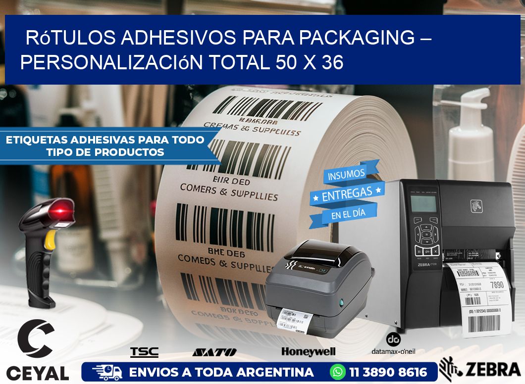 Rótulos Adhesivos para Packaging – Personalización Total 50 x 36