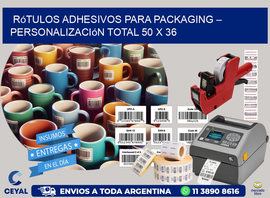 Rótulos Adhesivos para Packaging – Personalización Total 50 x 36