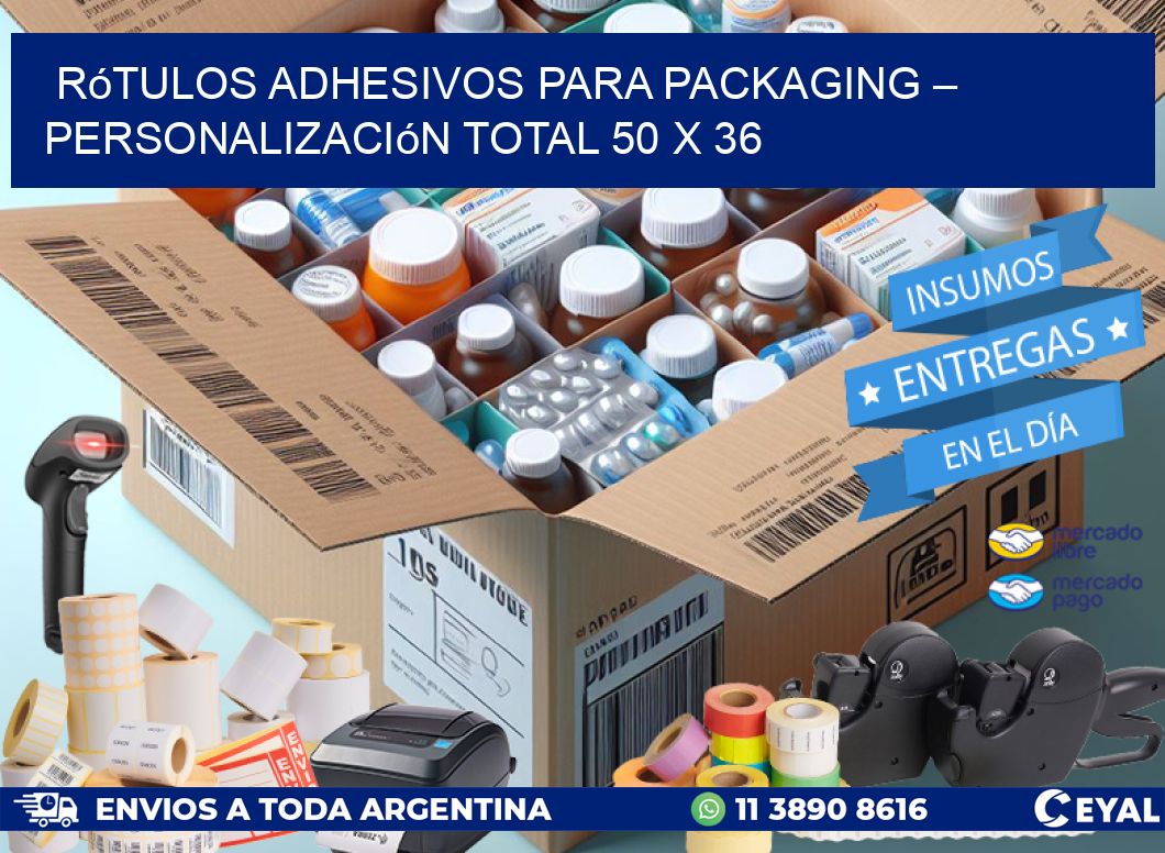 Rótulos Adhesivos para Packaging – Personalización Total 50 x 36