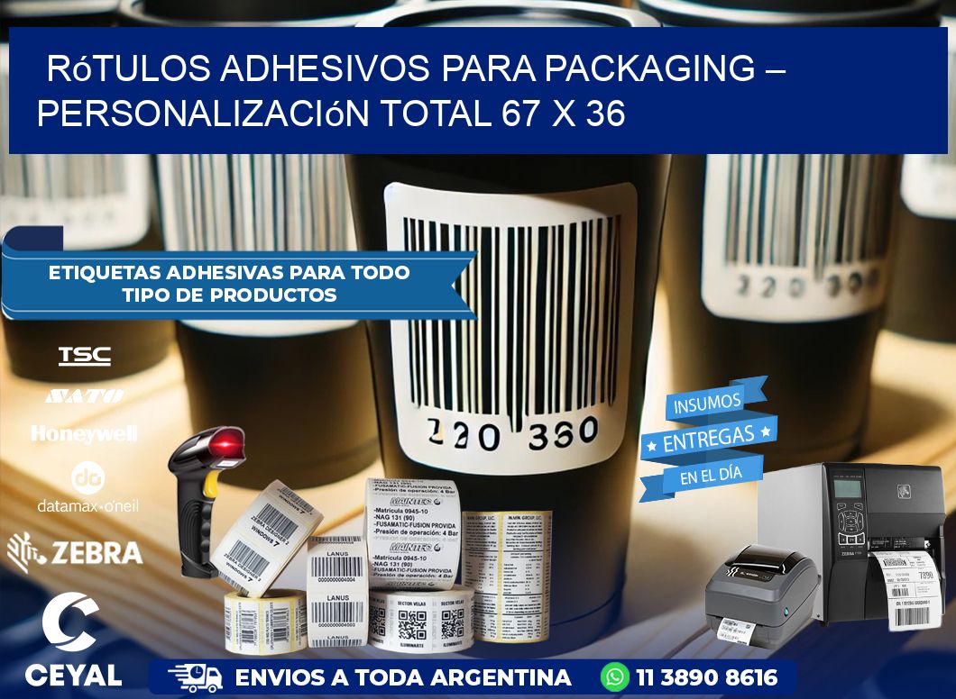 Rótulos Adhesivos para Packaging – Personalización Total 67 x 36