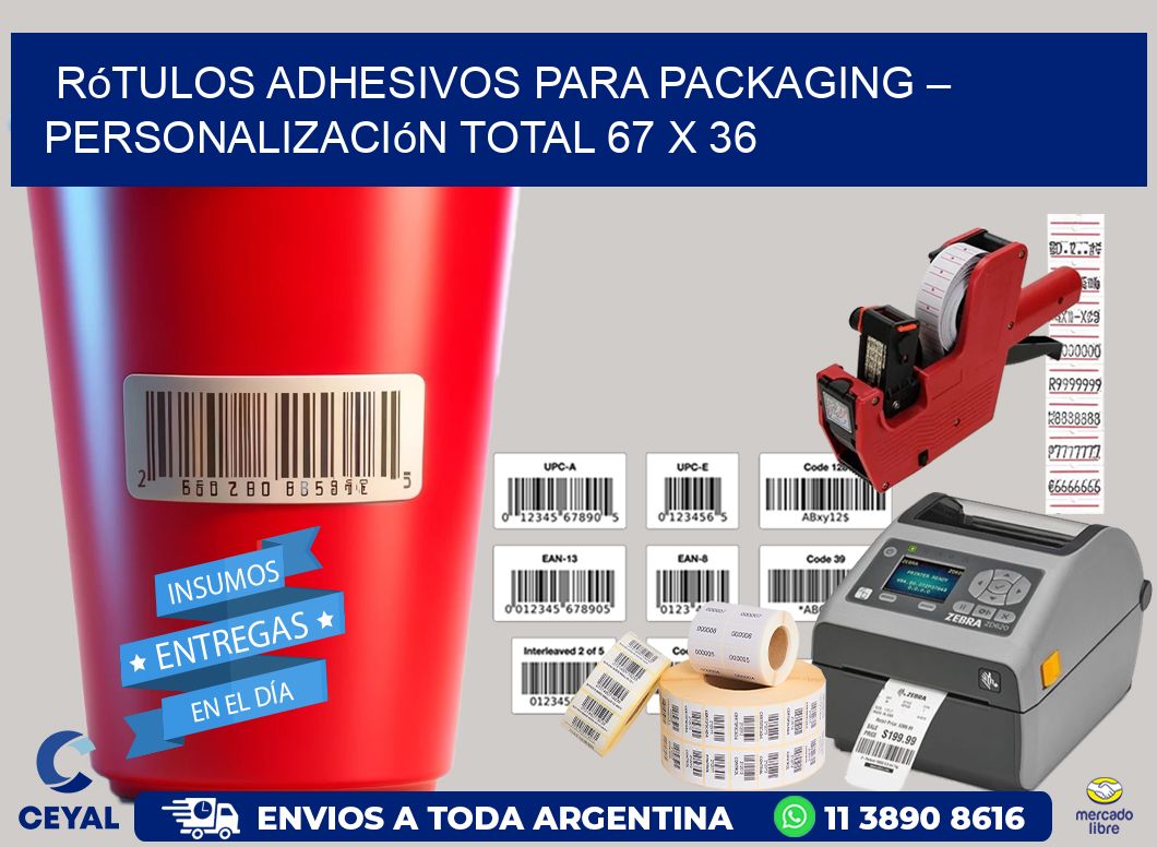 Rótulos Adhesivos para Packaging – Personalización Total 67 x 36