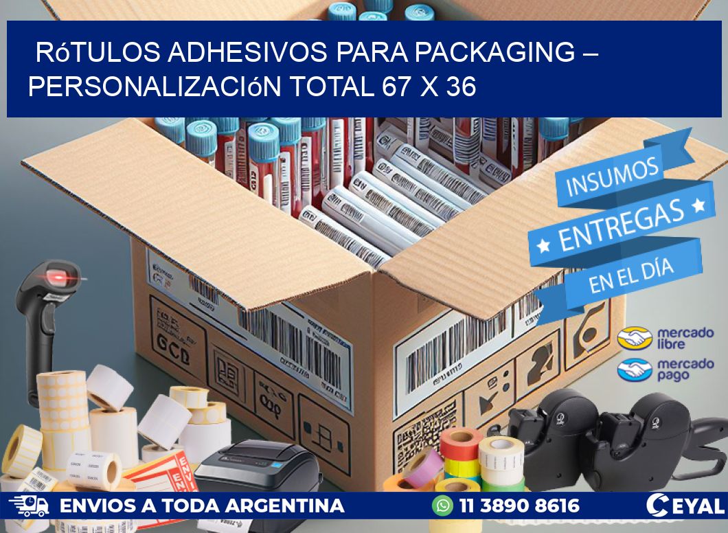 Rótulos Adhesivos para Packaging – Personalización Total 67 x 36