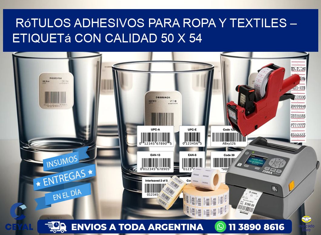 Rótulos Adhesivos para Ropa y Textiles – Etiquetá con Calidad 50 x 54