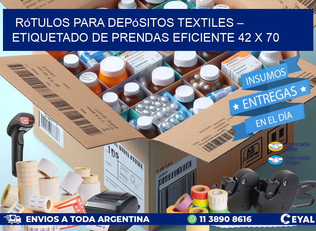 Rótulos para Depósitos Textiles – Etiquetado de Prendas Eficiente 42 x 70