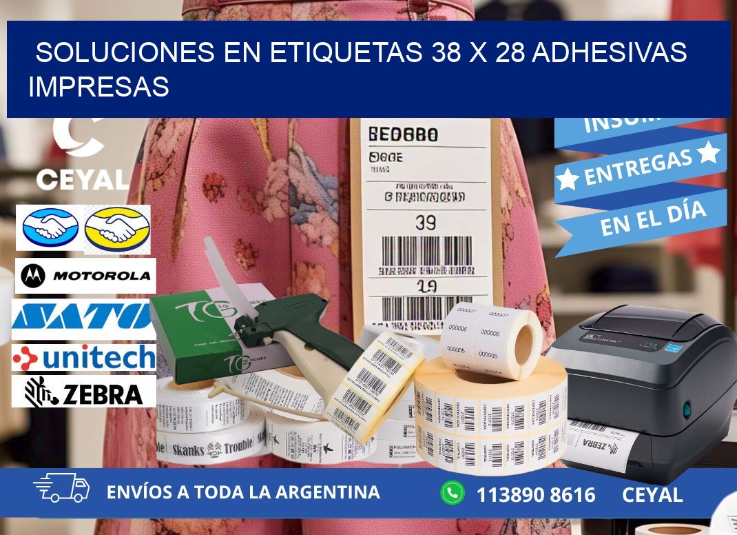 Soluciones en Etiquetas 38 x 28 Adhesivas Impresas