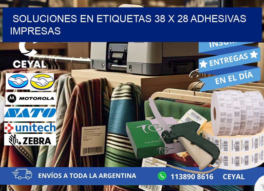 Soluciones en Etiquetas 38 x 28 Adhesivas Impresas