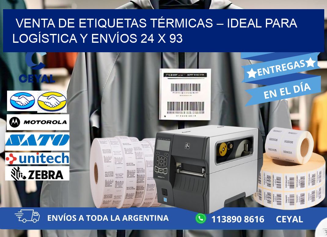 VENTA DE ETIQUETAS TÉRMICAS – IDEAL PARA LOGÍSTICA Y ENVÍOS 24 x 93