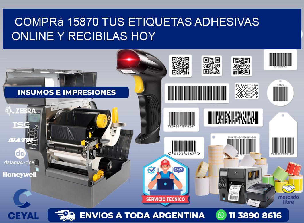 Comprá 15870 tus Etiquetas Adhesivas Online y Recibilas Hoy