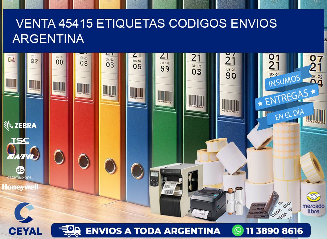 VENTA 45415 ETIQUETAS CODIGOS ENVIOS ARGENTINA