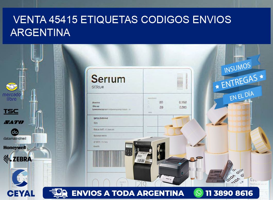 VENTA 45415 ETIQUETAS CODIGOS ENVIOS ARGENTINA