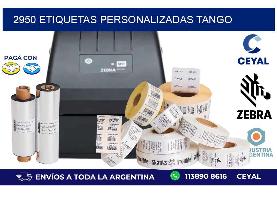 2950 ETIQUETAS PERSONALIZADAS TANGO
