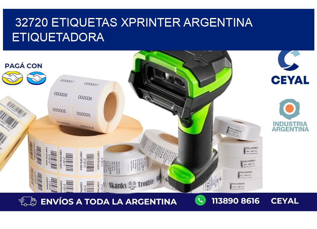 32720 etiquetas xprinter argentina ETIQUETADORA