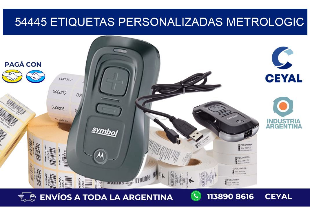 54445 ETIQUETAS PERSONALIZADAS METROLOGIC