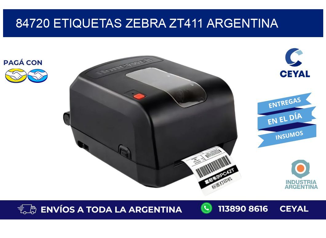 84720 etiquetas zebra zt411 argentina