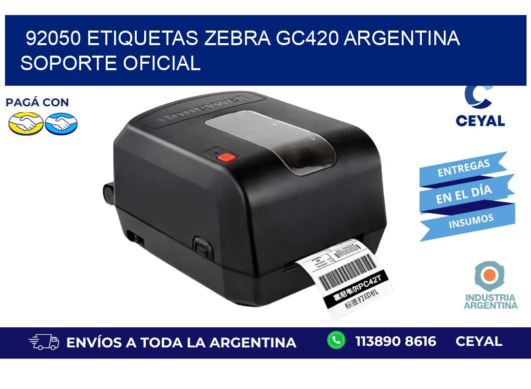 92050 etiquetas zebra gc420 argentina SOPORTE OFICIAL