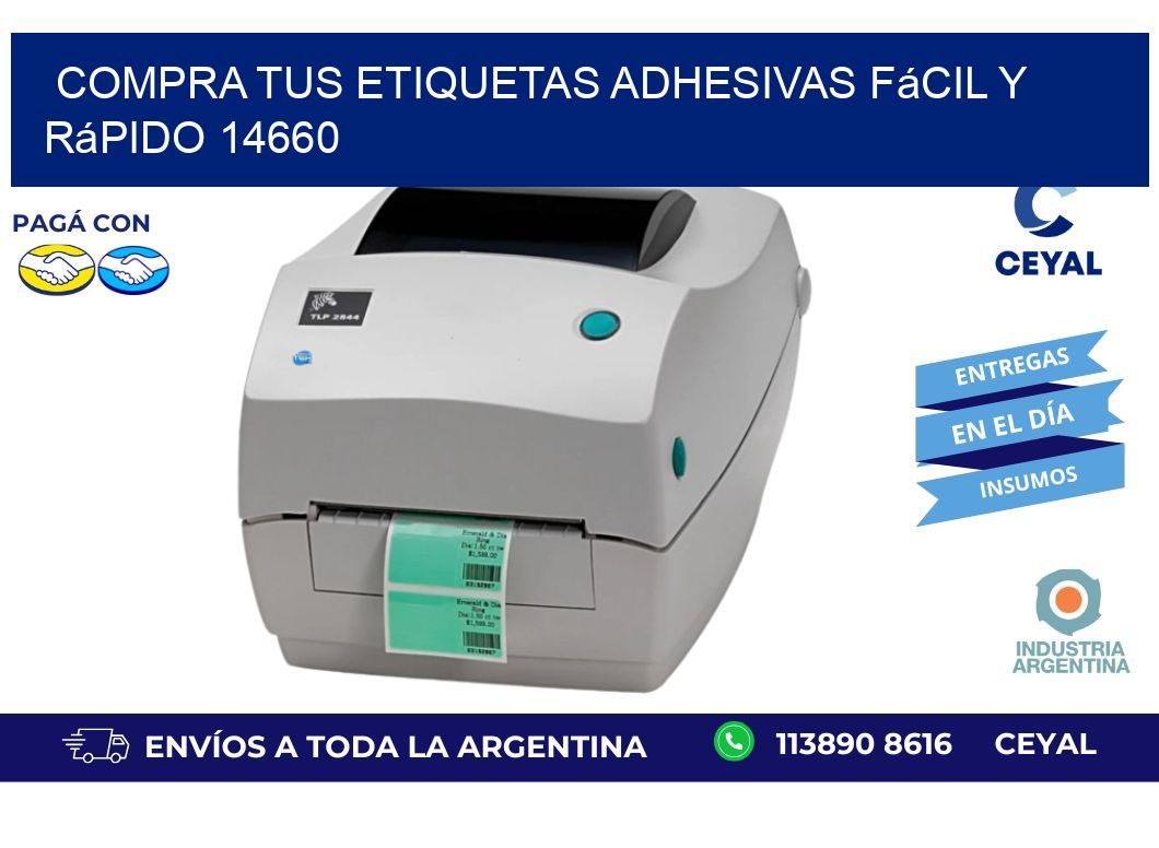 Compra tus Etiquetas Adhesivas Fácil y Rápido 14660